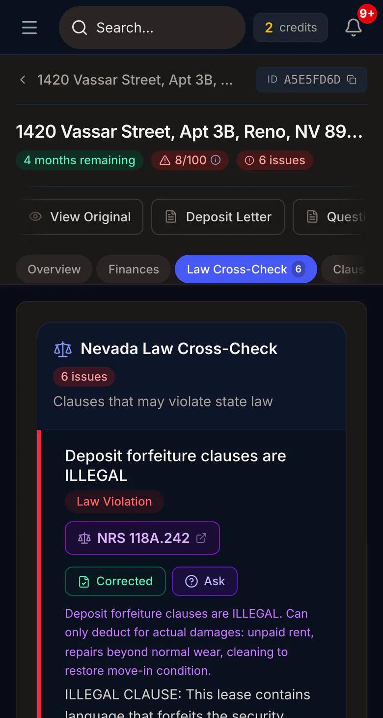 The same law check on a phone
