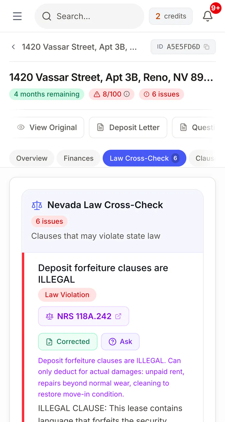 The same law check on a phone